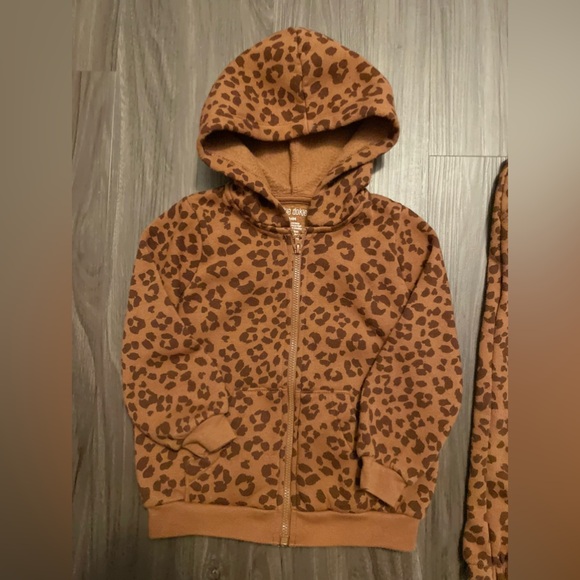 Okie Dokie Leopard Print Kids Hoodie and Joggers Set size 24M - Picture 5 of 6